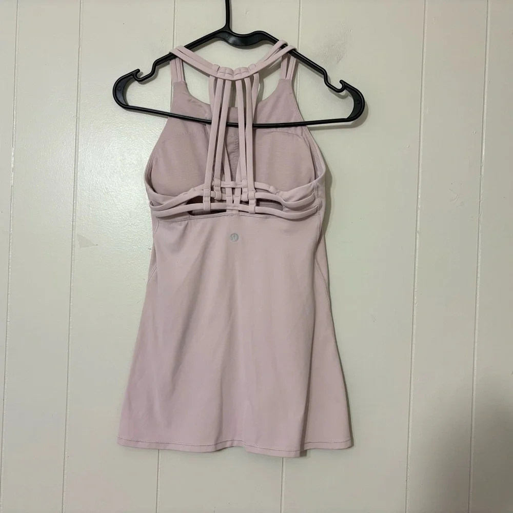 Lululemon Slide With Me Tank Light Support Porcelain Pink Size 4